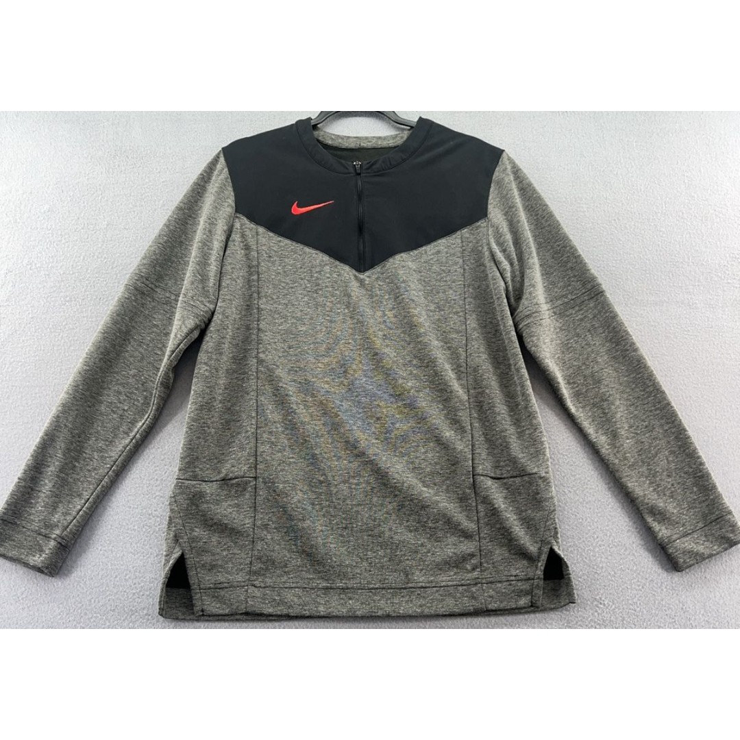 NIKE Sweatshirt Mens S Dri-Fit 1/4 Zip Pullover Stretch Football Top DJ5131-419