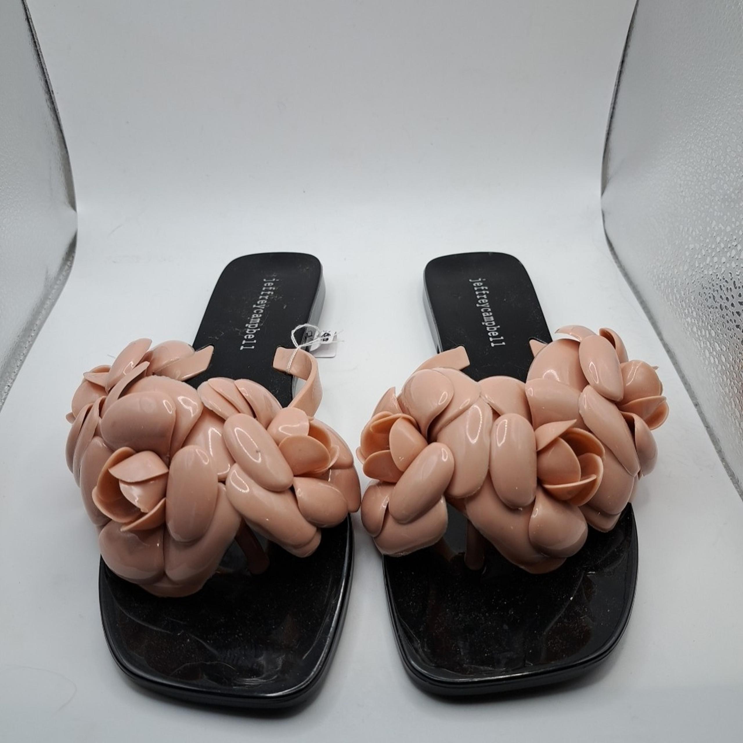NEW! Beautiful Floralee Jelly Thong Sandals Jeffery Campbell Mauve Size 8