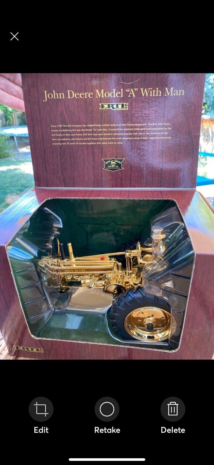 John Deere Gold Model A in box new