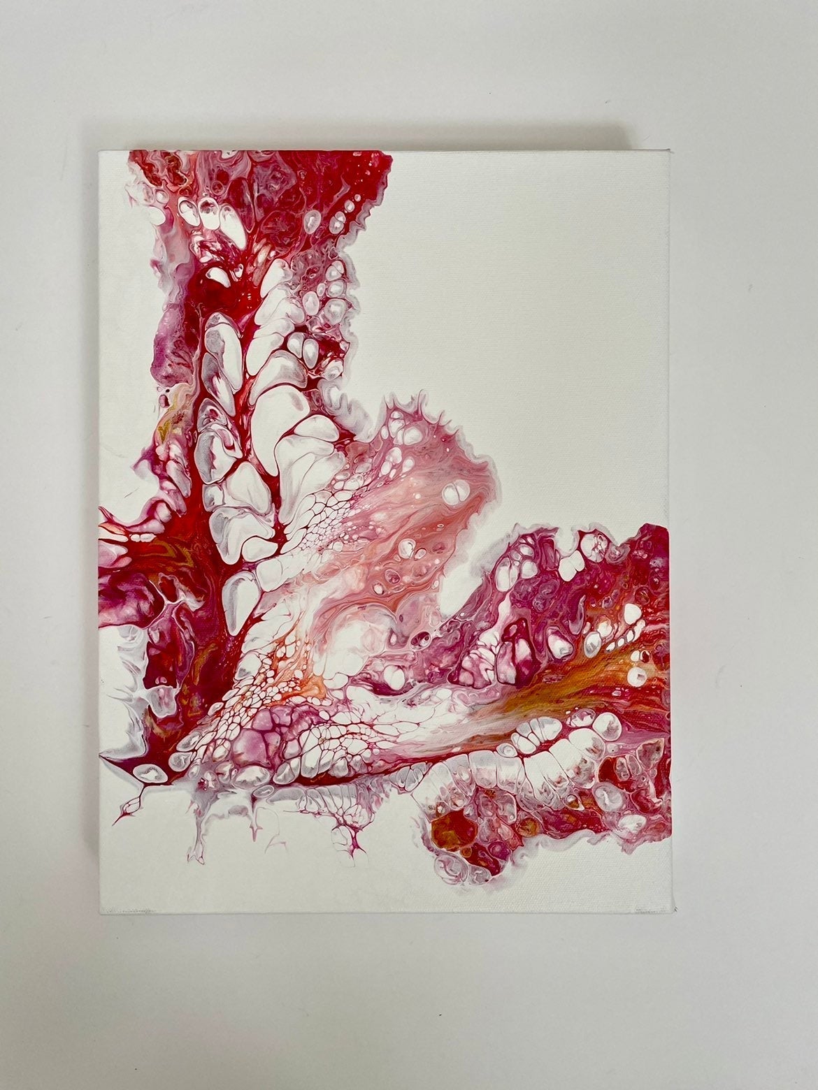 Original 12 x16 x1 1/2 Acrylic Fluid Art Painting on a level 3 canvas