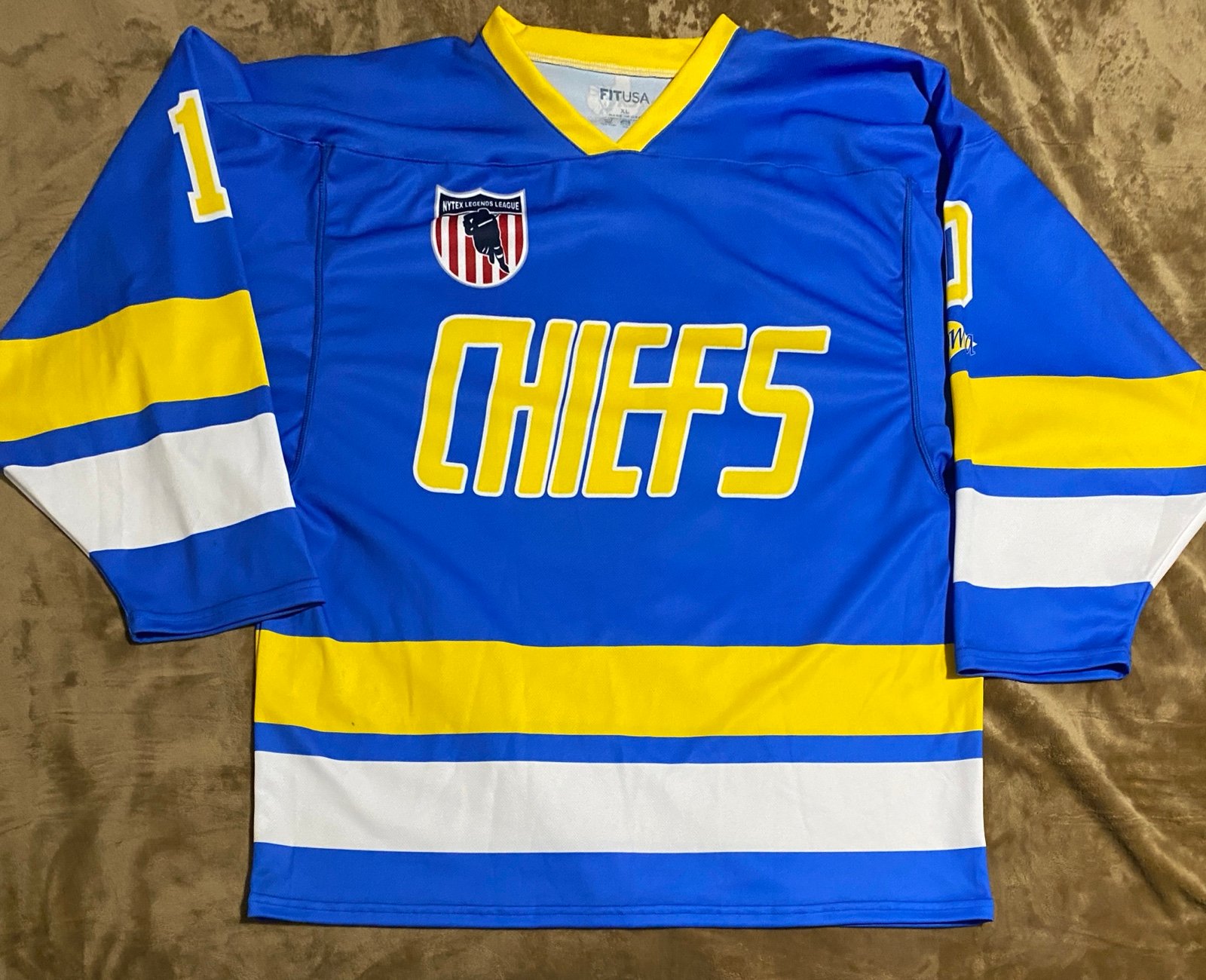 Charlestown Chiefs Zuromas NYTEX Legends League Brayden #10 FitUSA Jersey XL