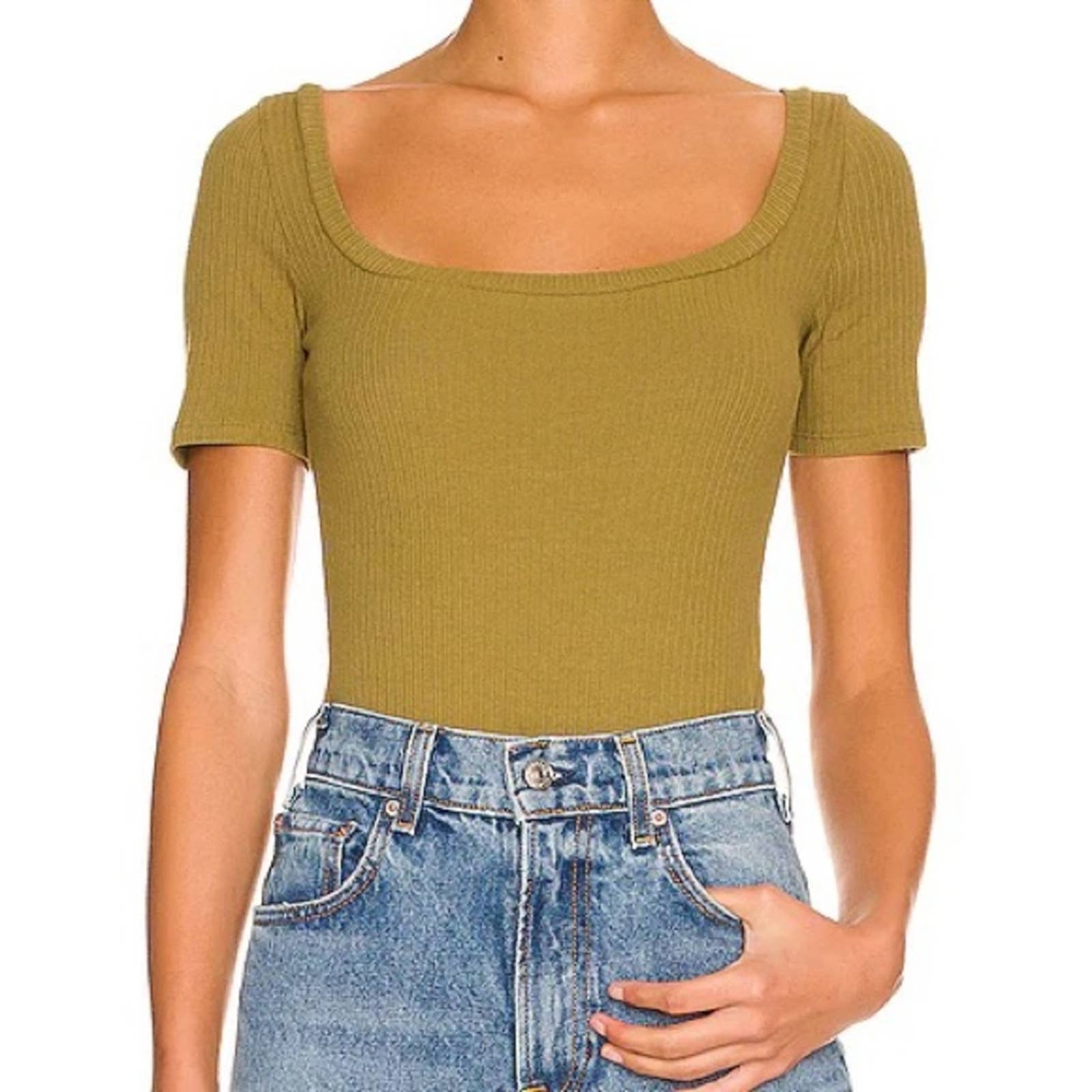NWT n:philanthropy Langley Bodysuit in Olive