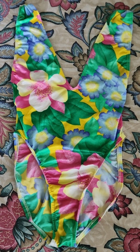 Vintage Eeni Meeni Floral One Piece Swimsuit M