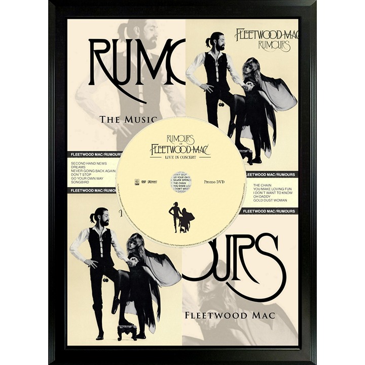 Rumours Fleetwood Mac Framed CD Poster, Classic Rock, Iconic Album Artwork