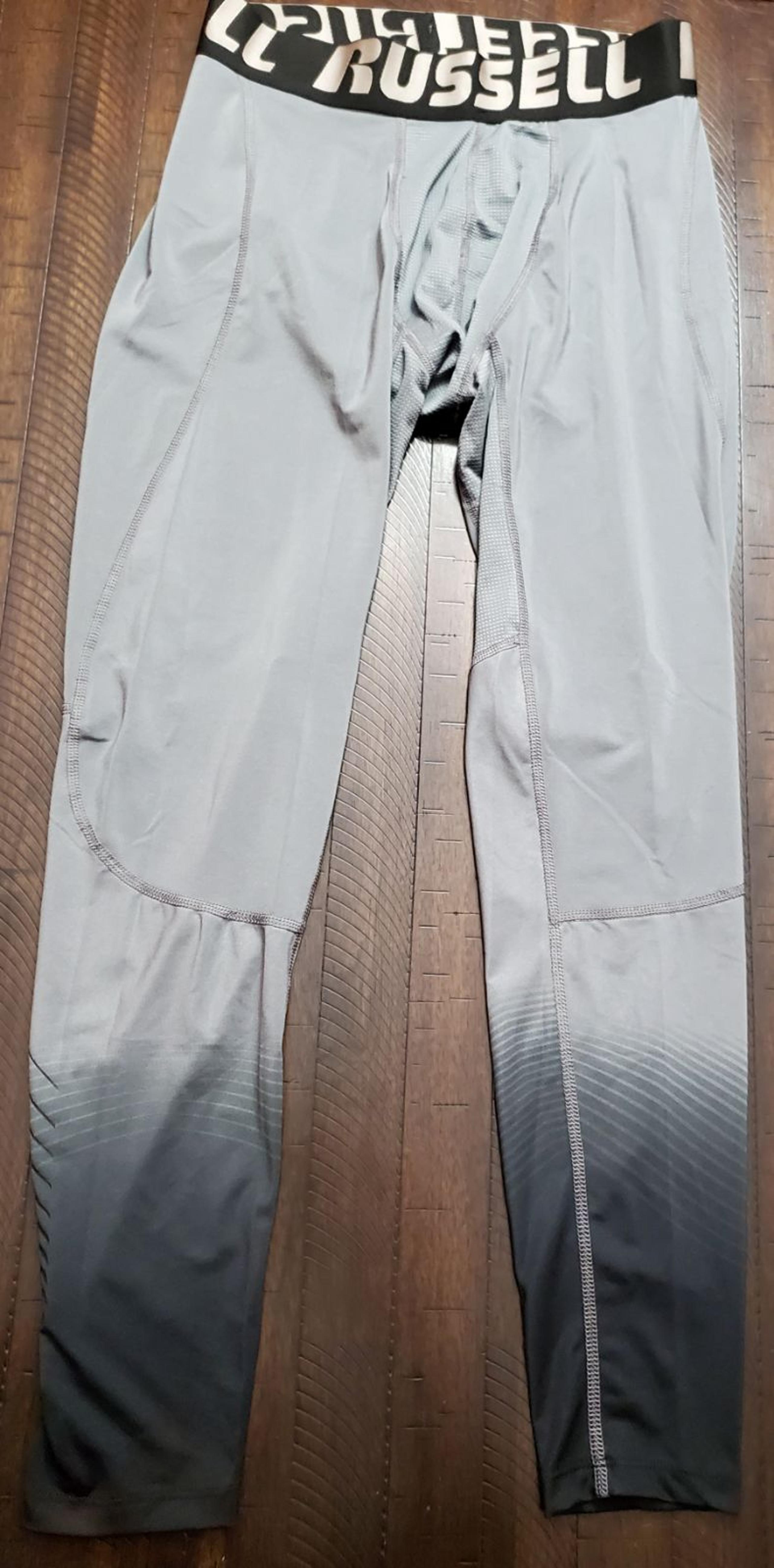 Russell Athletic Baselayer Compression Pants Mens Medium Gray.  Good overall con
