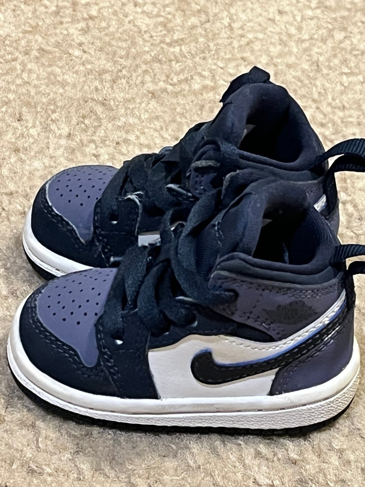 Nike Air Jordan Mid TD Obsidian Sanded Purple Size 2C Sneakers.