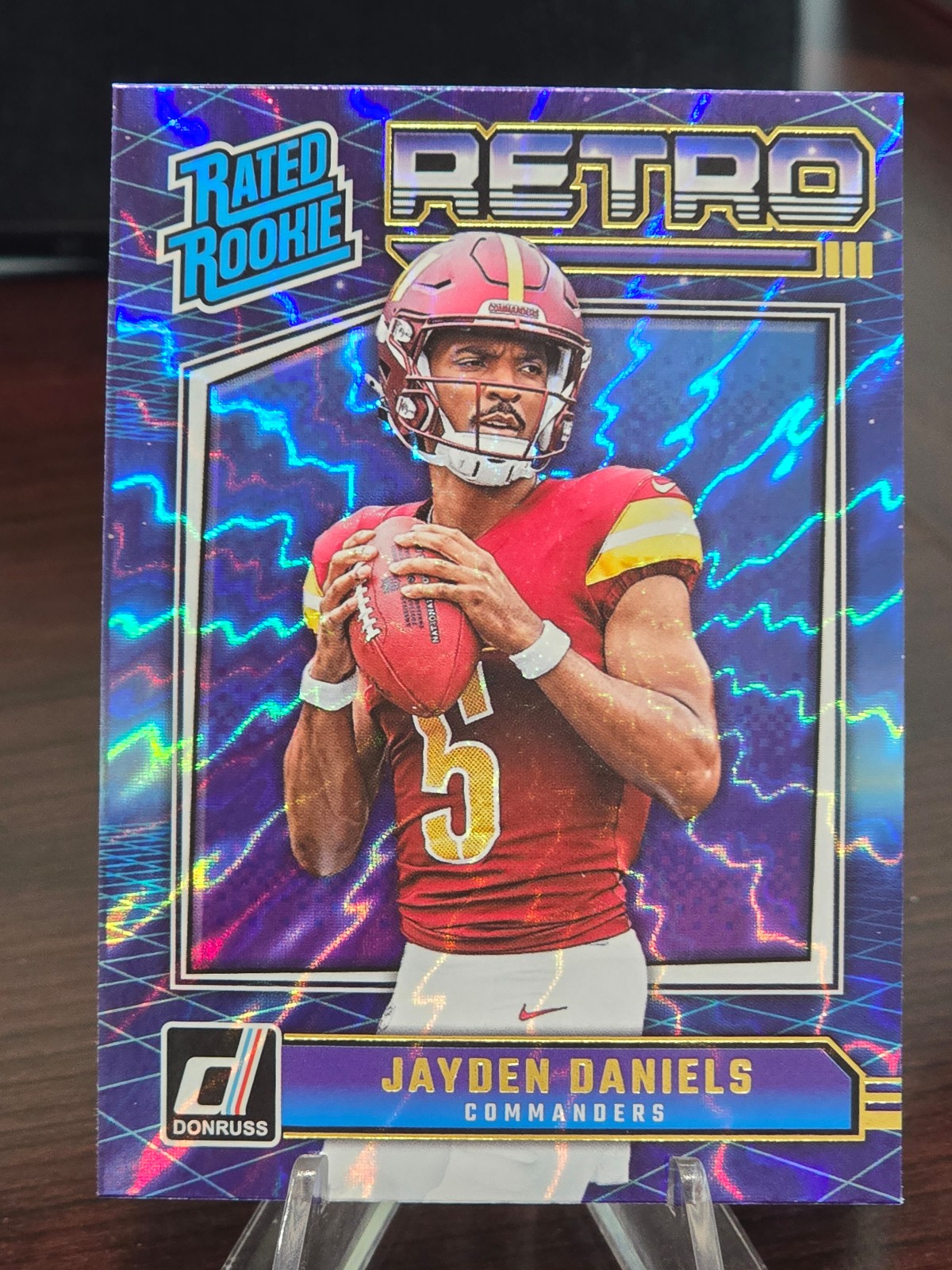 Jayden Daniels Rated Rookie Retro Rookie Card 2024 Panini Donruss