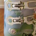 Dalbello women's ski boots size 7-7.5 / mondo 287mm 24-24.5 white/green.
