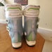 Dalbello women's ski boots size 7-7.5 / mondo 287mm 24-24.5 white/green.