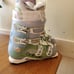 Dalbello women's ski boots size 7-7.5 / mondo 287mm 24-24.5 white/green.