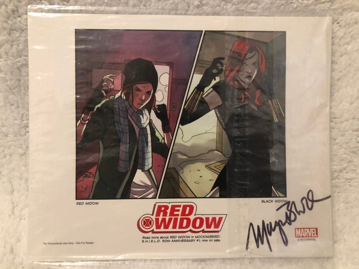 Disney Red Widow signed art print
