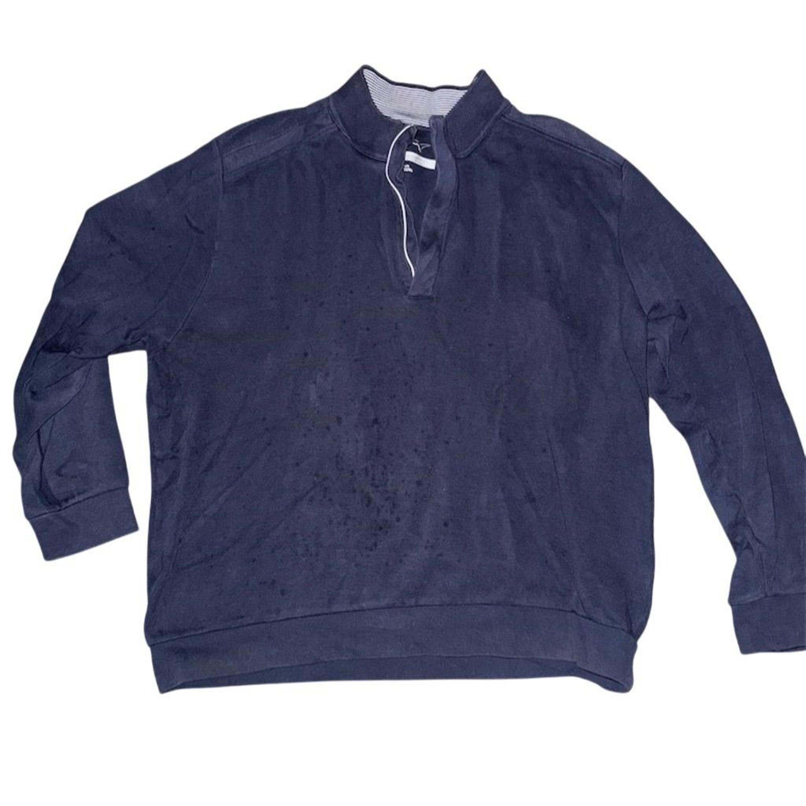 Greg Norman Men's Large Blue Pullover Sweater Casual golf dad grandpa 1/4 zip