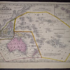 Mitchell's 1852 number 31 map of Oceanica