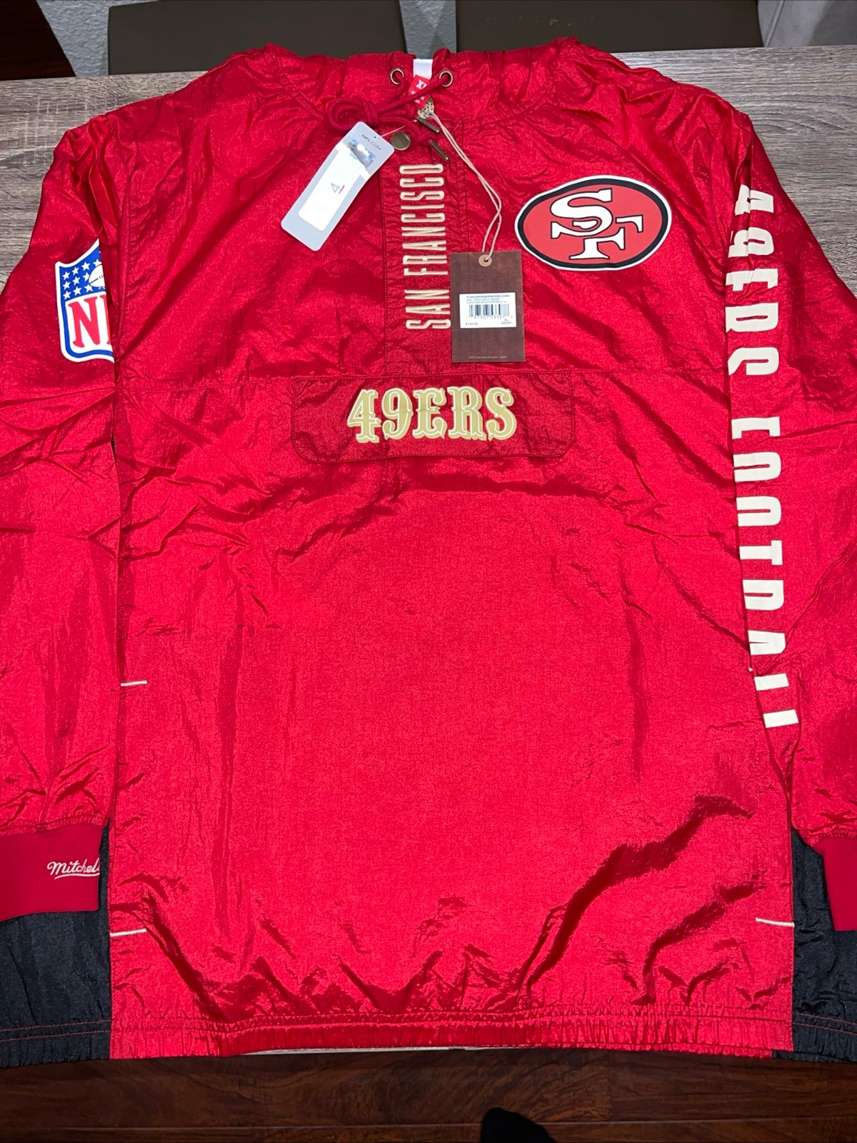 Mitchell & Ness San Francisco Vintage logo 49ers Anorak Windbreaker