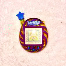 Tamagotchi Connection 04.5 English Pink Yellow Swirl Transparent 2007
