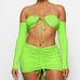 Skims Swim Long Sleeve Bikini Top- Neon Green
