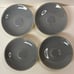 Peasant Village Tea Cup and Saucer Grey & White Set Of 4 PV Made In Italy