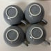 Peasant Village Tea Cup and Saucer Grey & White Set Of 4 PV Made In Italy