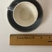 Peasant Village Tea Cup and Saucer Grey & White Set Of 4 PV Made In Italy
