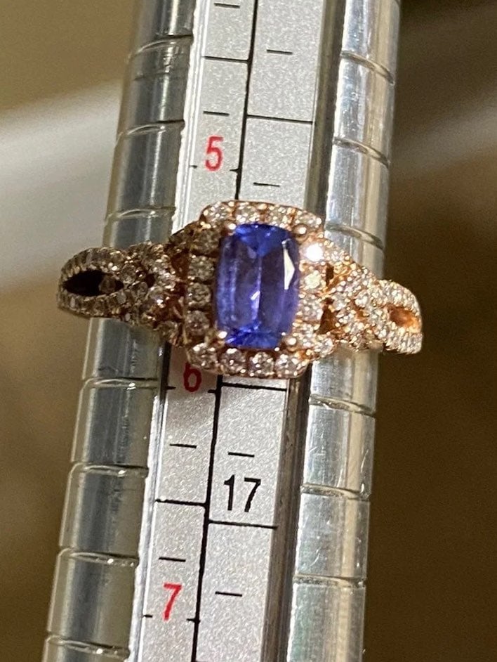 14K RoseGold levian ring Tanzanite diamond