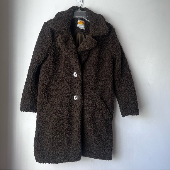 C&C California Dark Brown Sherpa Teddy Coat M