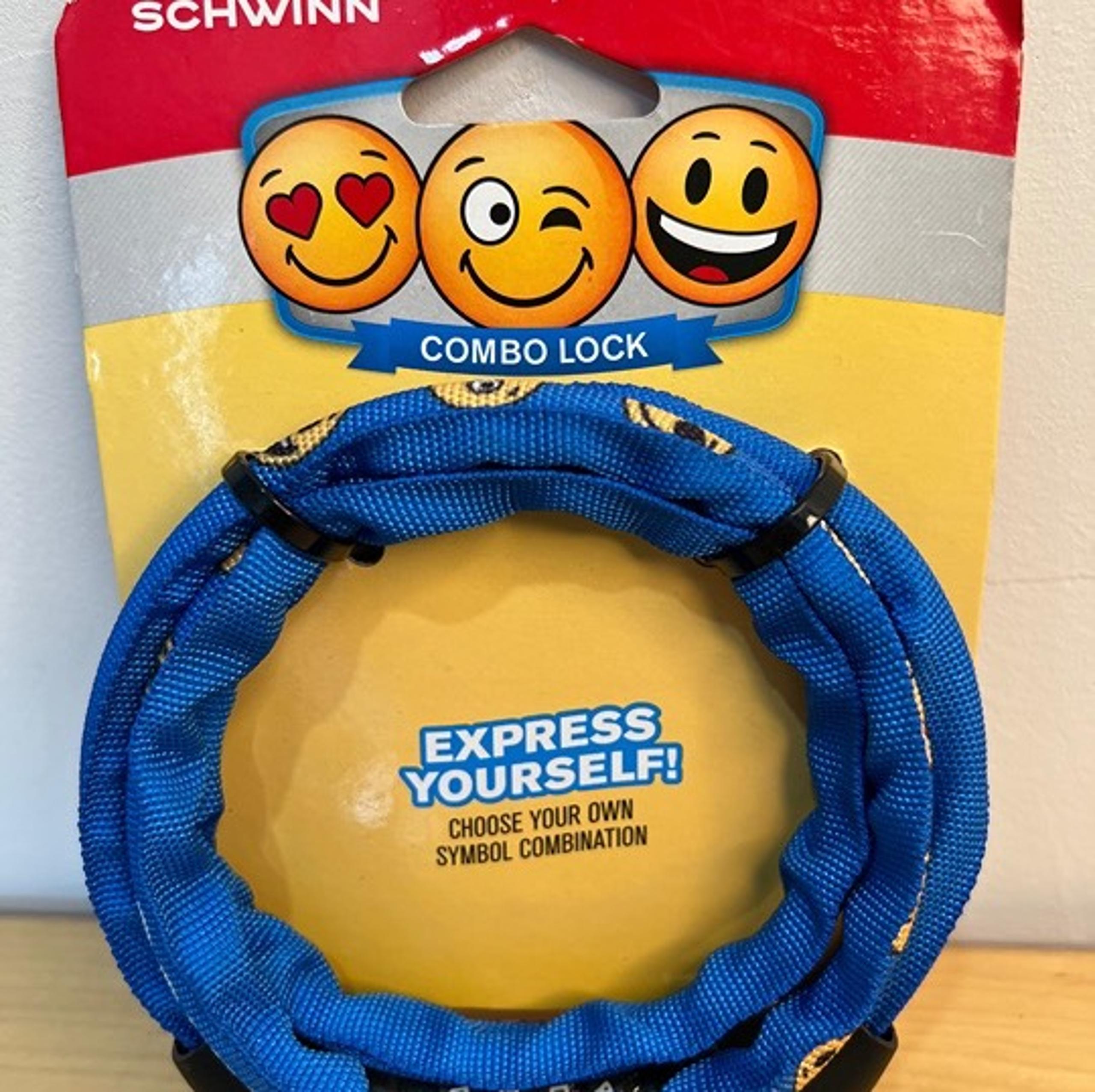 Schwinn Kids Emoticon Combo Bike Lock- blue