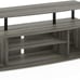 Large Entertainment Stand for TV Up to 55 Inch, French Oak Grey/Black