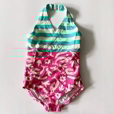 NEW Hanna Andersson Girl One-Piece Mix It Up Halter Swimsuit 4T 4 years 100 cm