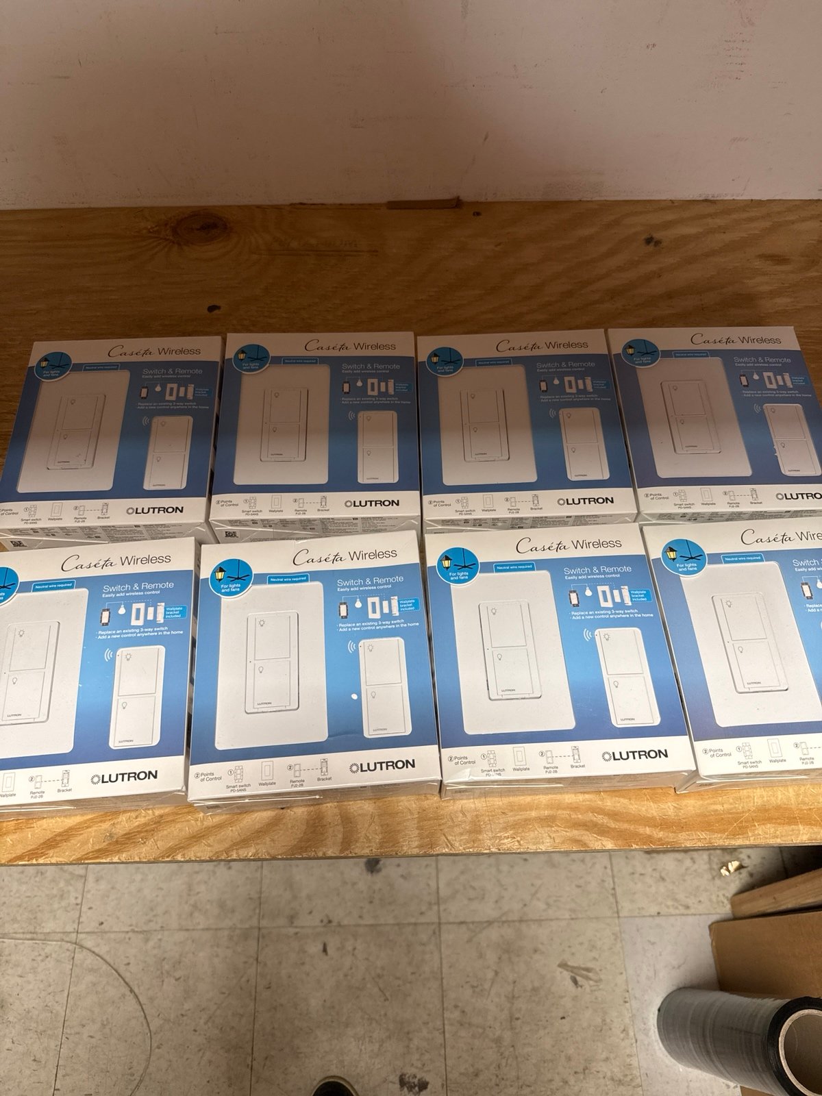 Lutron P-PKG1WS-WH Caseta Smart Switch Kit with Remote - White 8 total