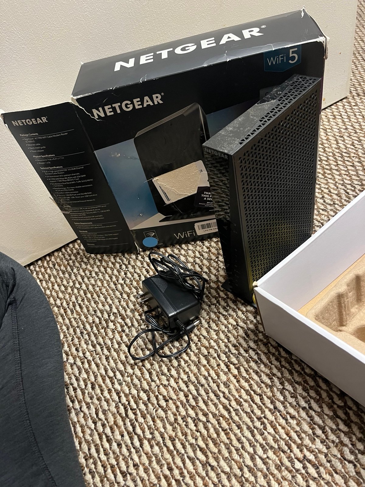 NETGEAR Nighthawk Modem WiFi Router Combo C7000-Compatible with Cable Providers