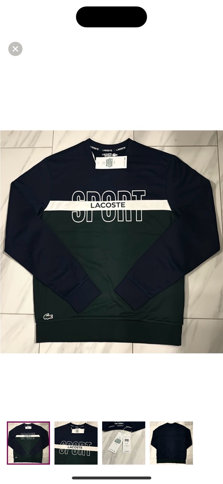 Men’s Lacoste Sport Colorblock Logo Crewneck Sweatshirt