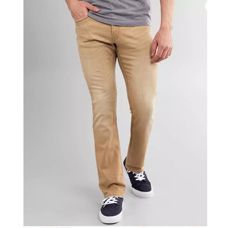 BKE Mid Rise Regular Fit Jake Straight Stretch Pant in Bauer 3 Men's Size 32