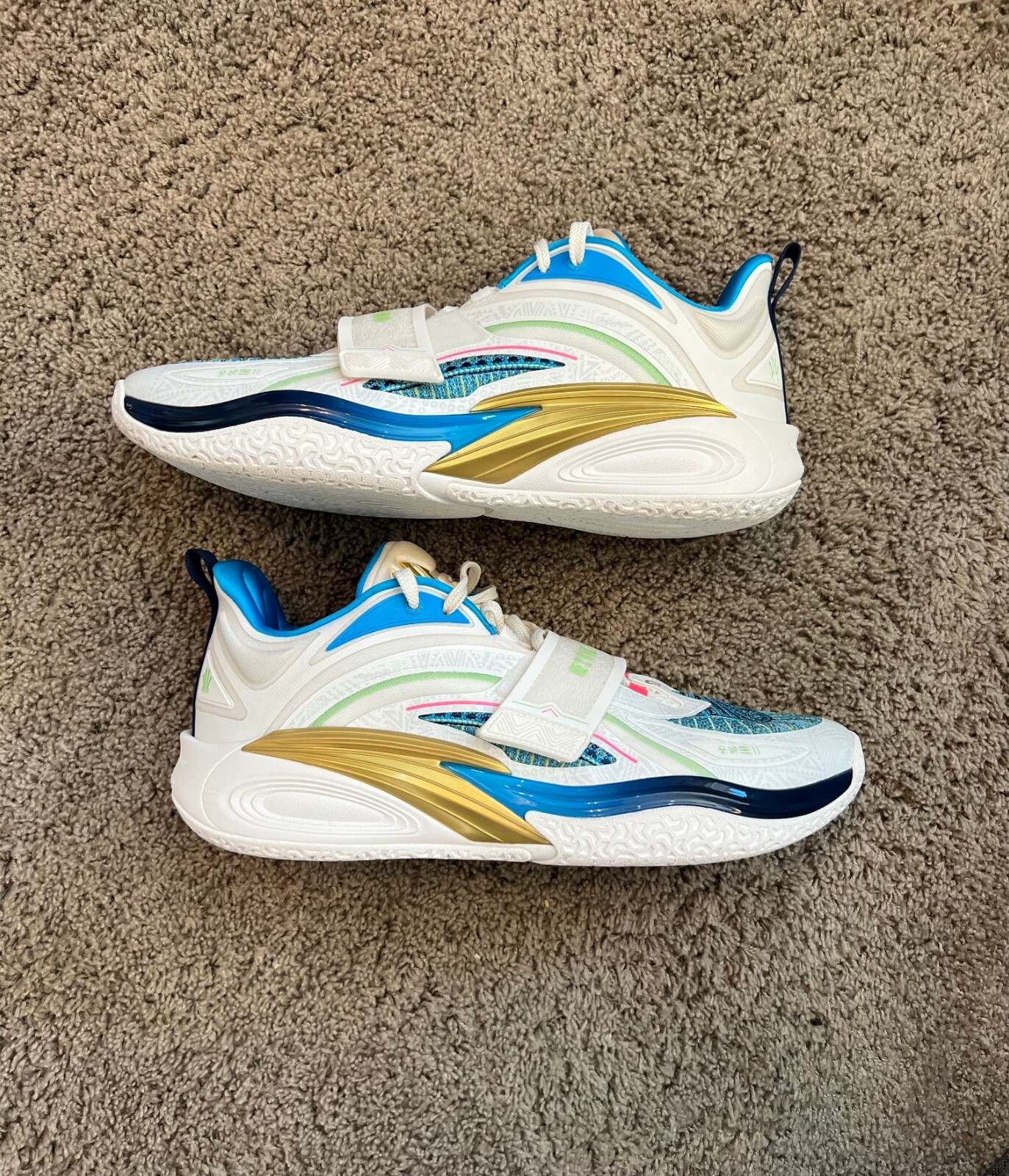 Anta Kai 1 Playoffs White Size 14 Used