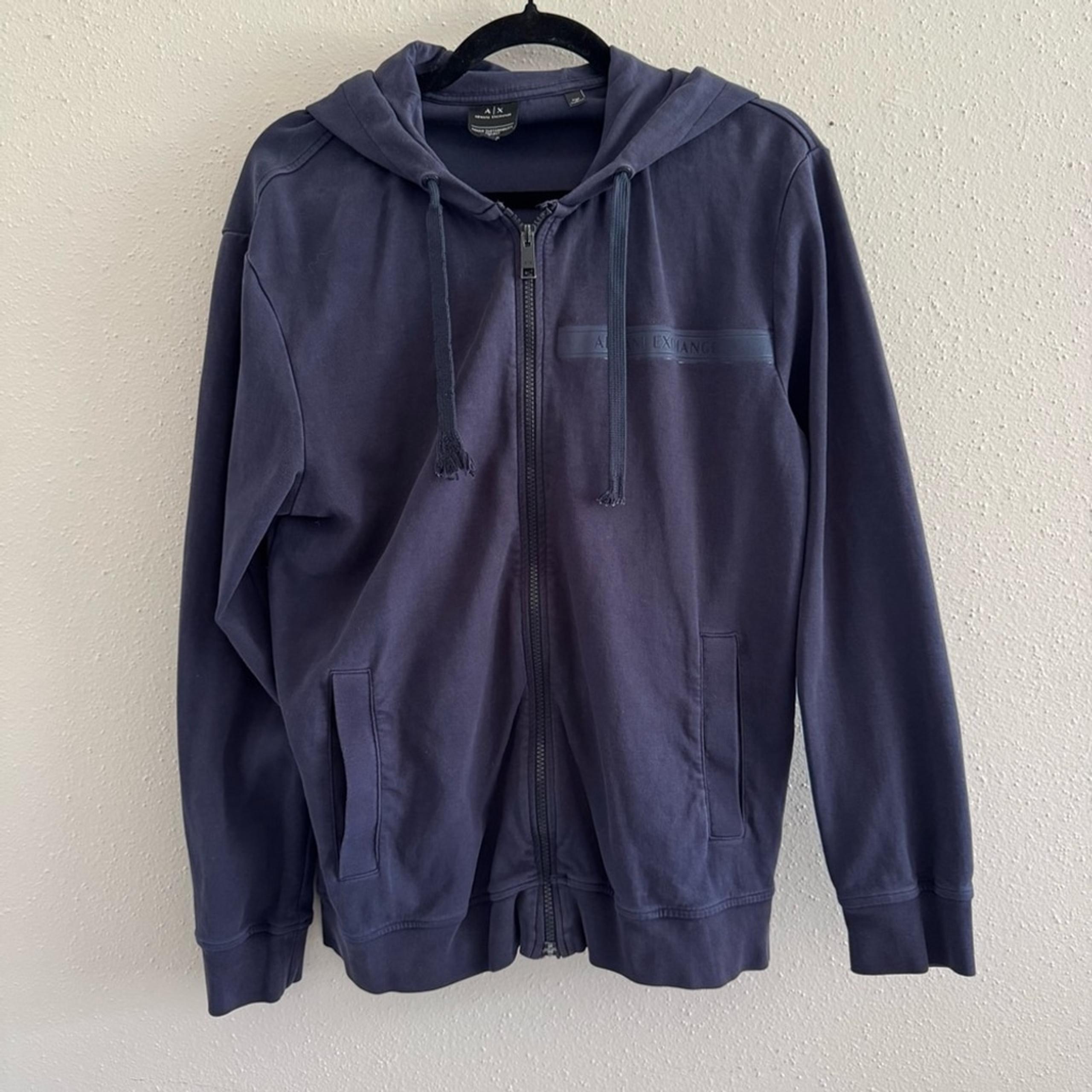 A/X Armani Exchange Navy Zip Hoodie Size S