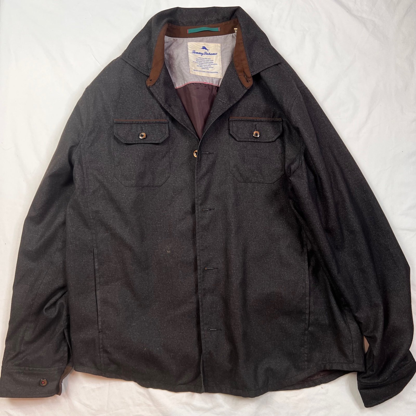 TOMMY BAHAMA MENS SHIRT JACKET SIZE LARGE L010822