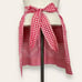 Vintage Half Apron‎ Checkered Red White Embroidery Retro Hostess Quaint Classic