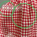 Vintage Half Apron‎ Checkered Red White Embroidery Retro Hostess Quaint Classic