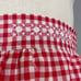 Vintage Half Apron‎ Checkered Red White Embroidery Retro Hostess Quaint Classic