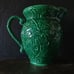 Vintage 1989 Green Ceramic Pitcher By Shafford Leaf Design, Spring Dining