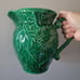 Vintage 1989 Green Ceramic Pitcher By Shafford Leaf Design, Spring Dining