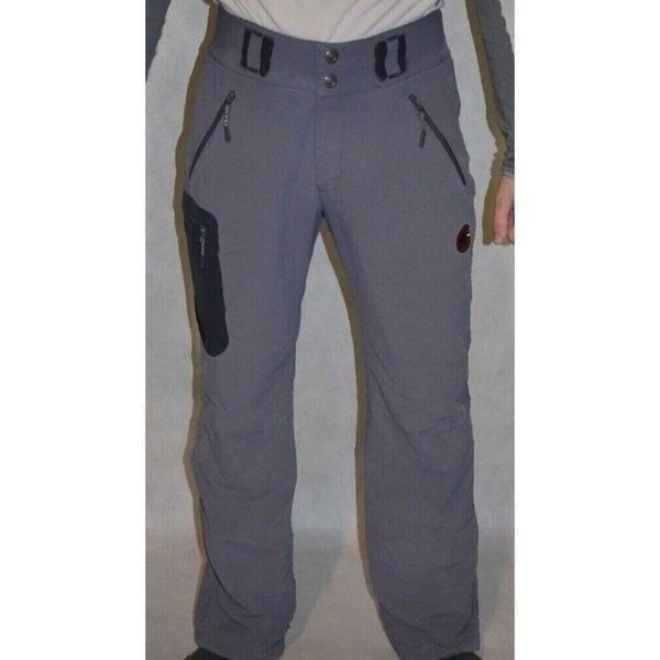 Mammut Softech Men's Gray/Black Base Jump Advanced Flat Front Pants Size 38x30