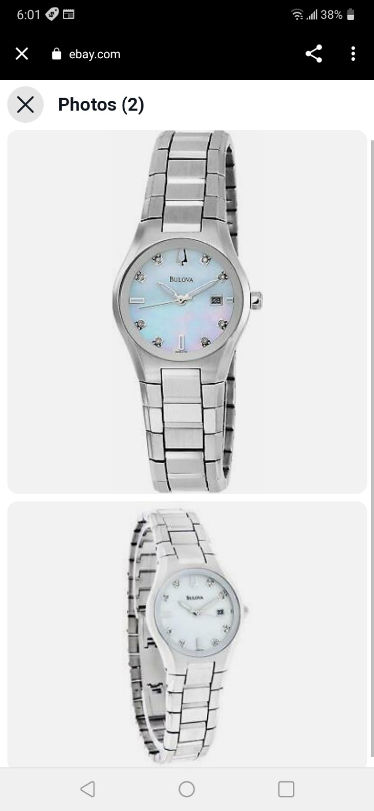 Bulova pearl watch for woman