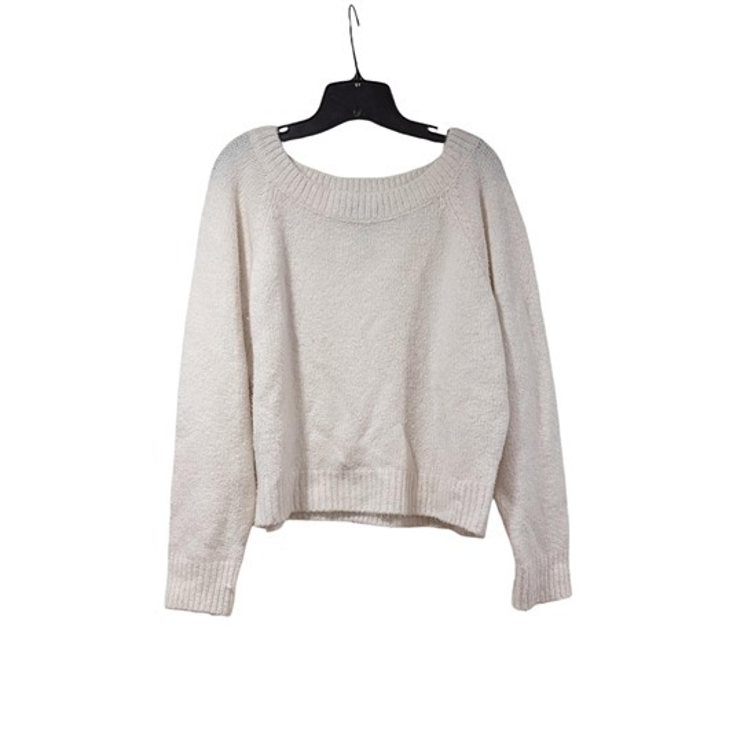 Victoria's Secret White Comfy Cozy Round Neck Long Sleeve Sweater Sz M