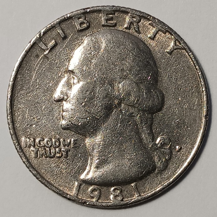 1981 P Quarter Error / Rim & Double die