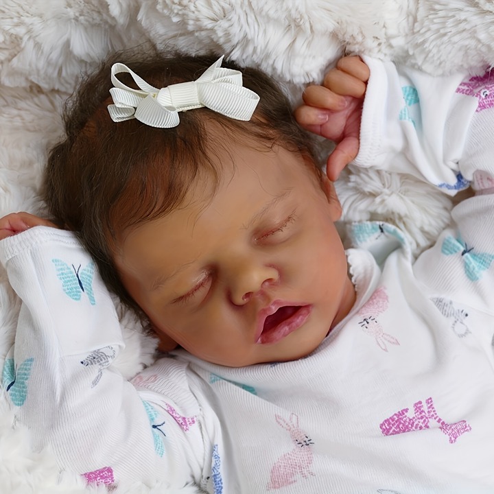 18 Inches Cloth Body Soft Touch Reborn Doll Sleeping Girl Lifelike Newborn-pp