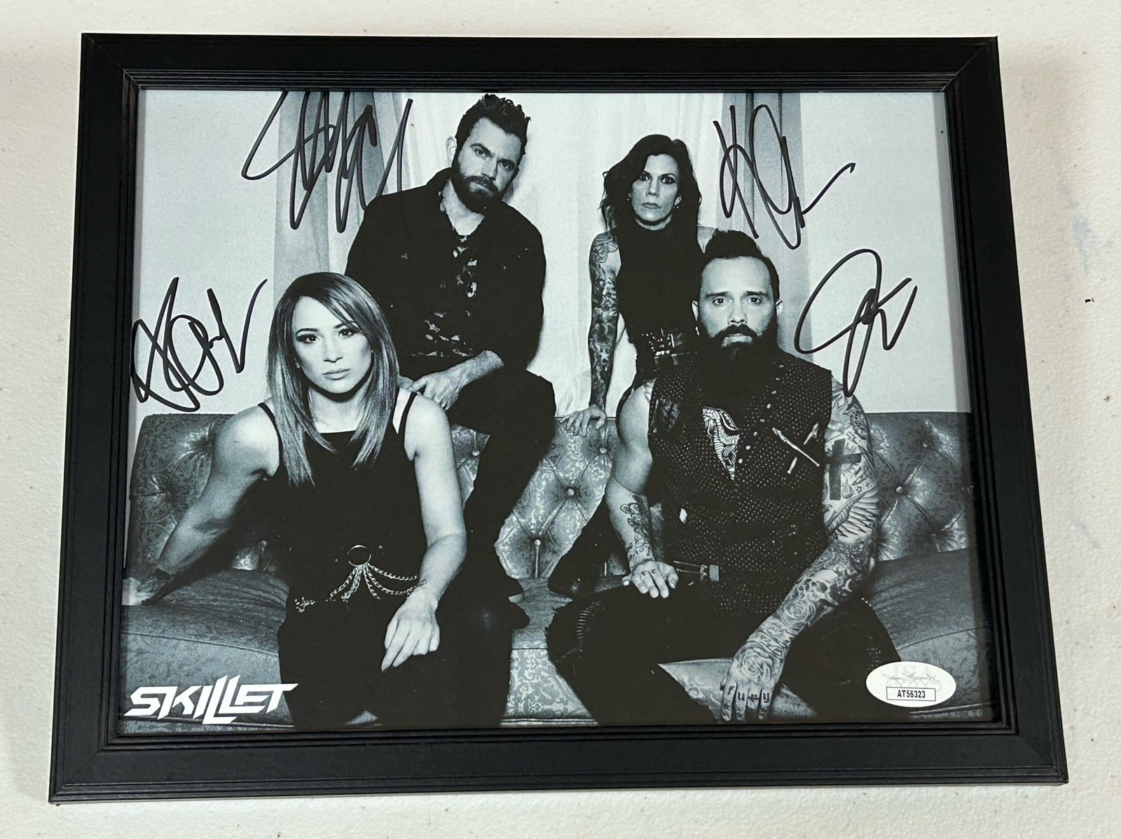Skillet autographed signed framed promo photo with jsa coa AT56323