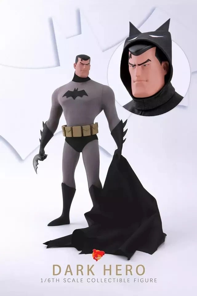 In Hand New S-HERO, Batman Carton Action Figure Model, 1/6 SH005 With Diff Heads