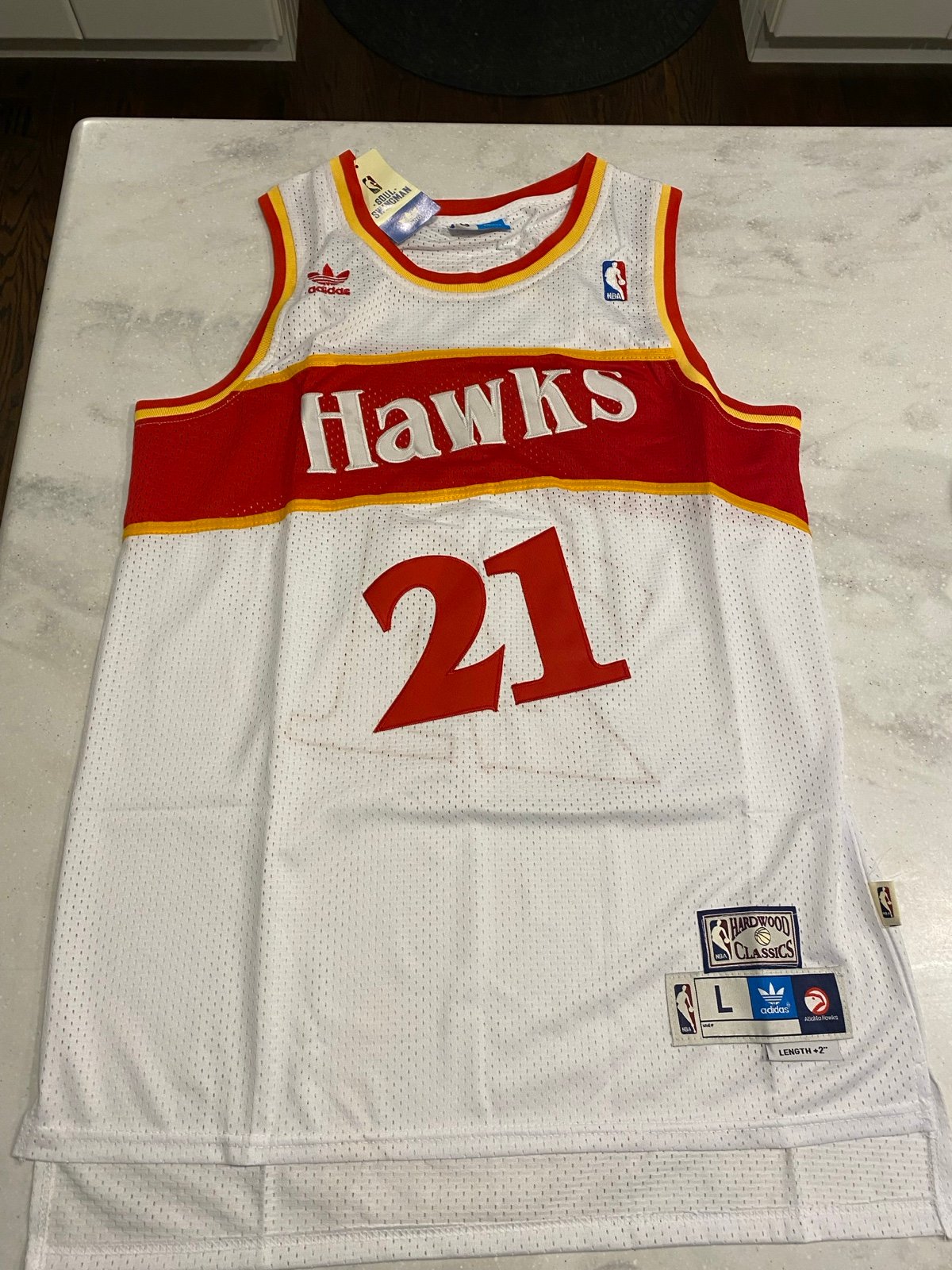 Dominique Wilkins Atlanta Hawks Jersey Large Adult New NWT Fast Shipping NBA US