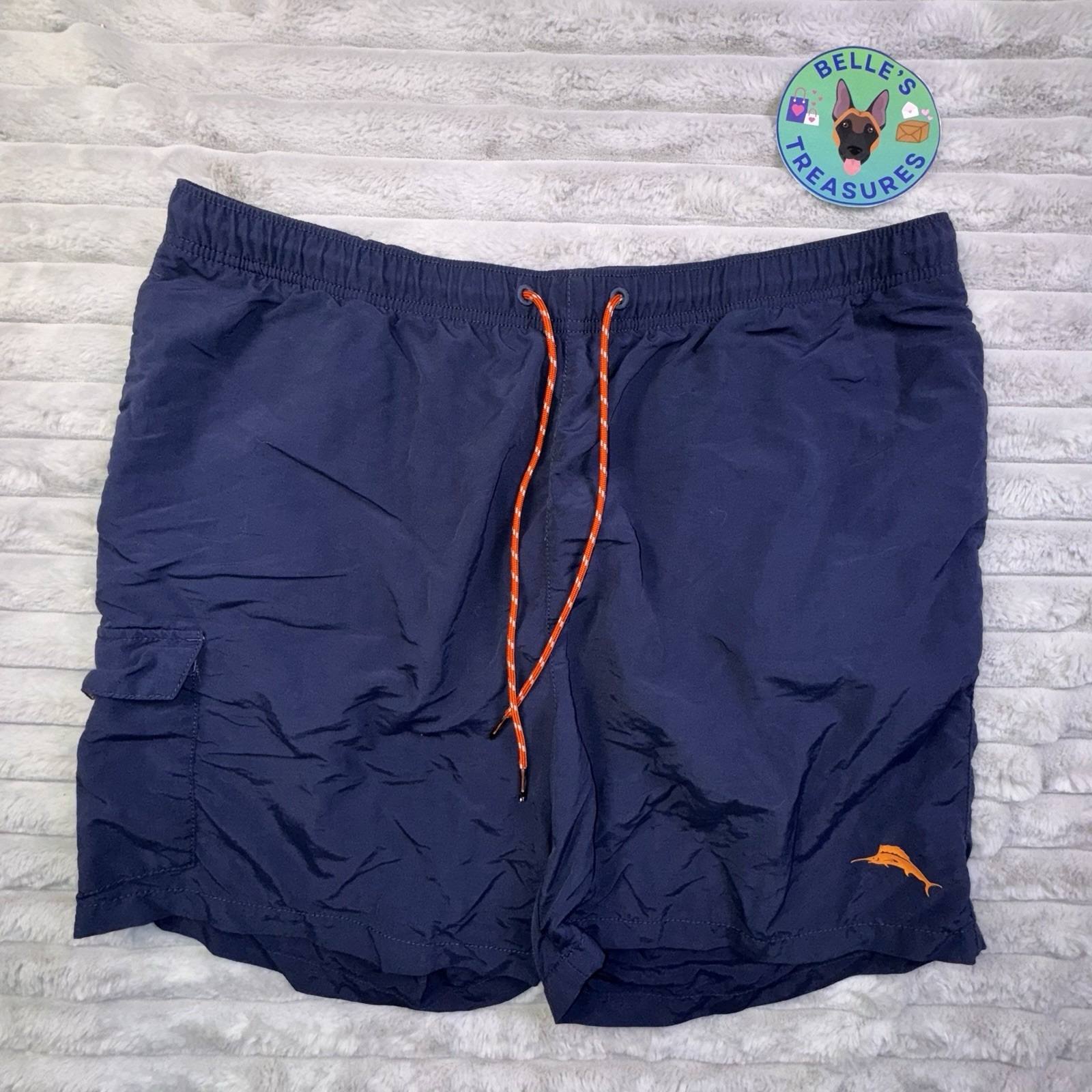 Tommy Bahama Swim Trunks Men's XL Navy Blue Relax Board Shorts Lined Pockets