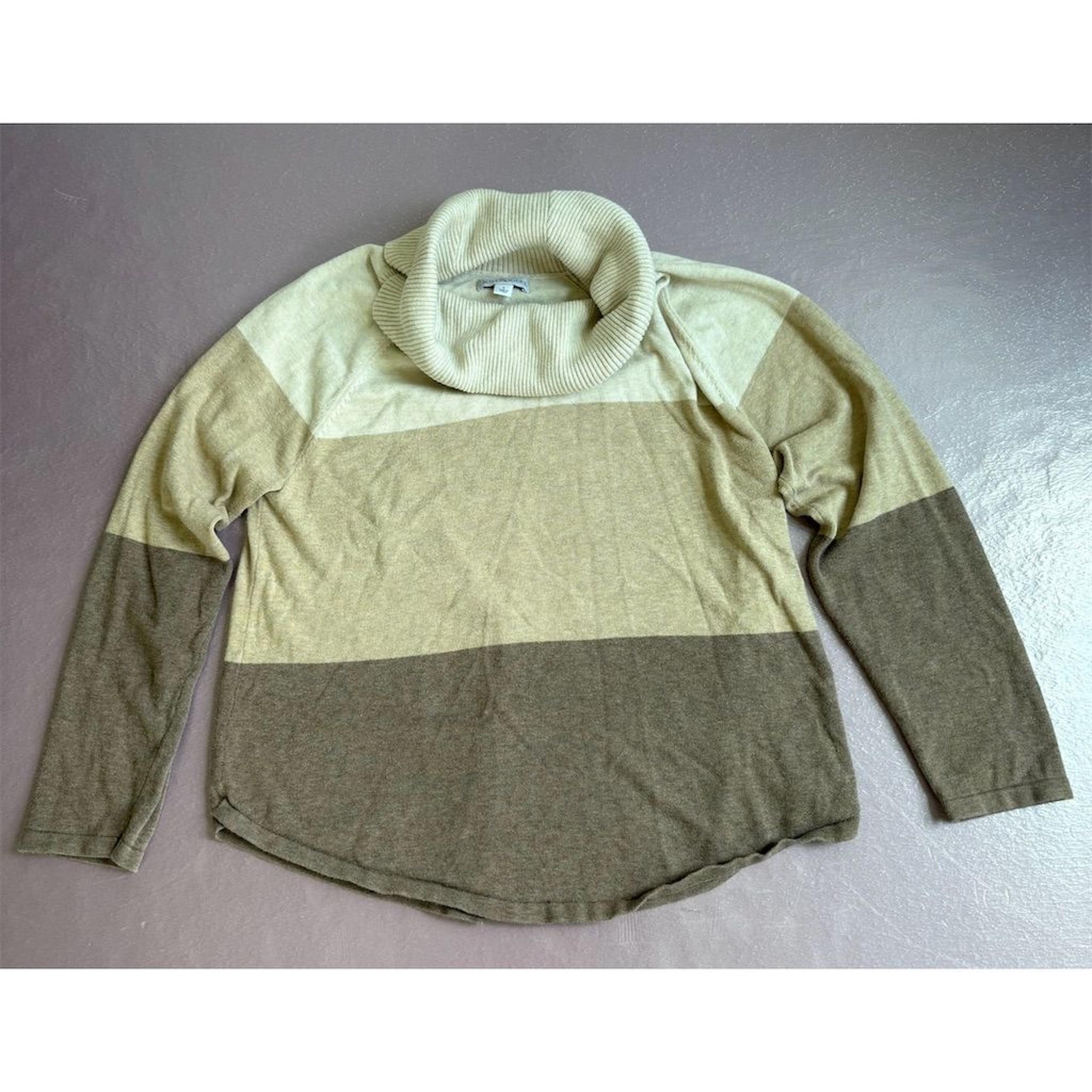 Kim Rogers Women's Cowl Neck Colorblock Sweater Multicolor Size L